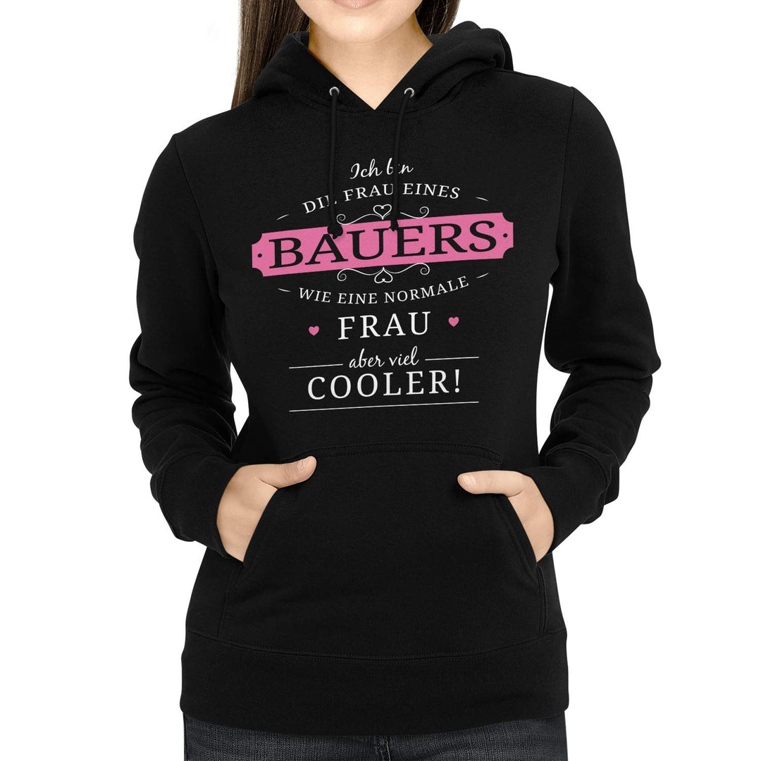 Fashionalarm Damen Kapuzenpullover - Frau eines Bauers | Fun Lustig Hoodie Spruch Geschenk-Idee für
