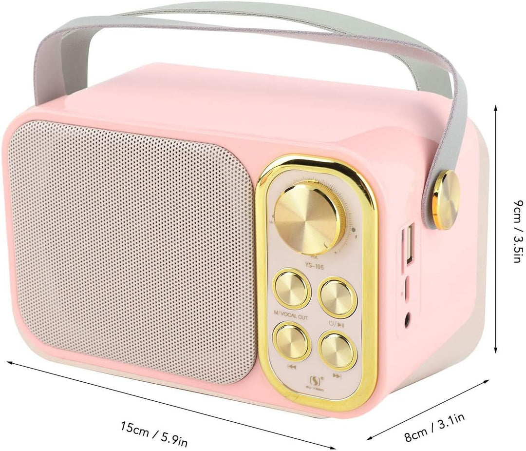 Fdit Outdoor-Gesangsmaschine, Karaoke-Maschine Mini 6 Arten von Spracheffekten 5 Stunden Sofortiges
