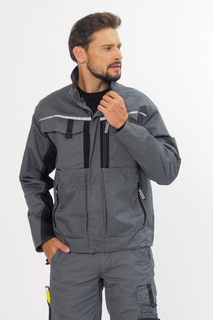 Excess 221-2-41-23/S Arbeitsjacke "Champ", Grösse S, grau / schwarz Mehrfarbig S, Mehrfarbig S