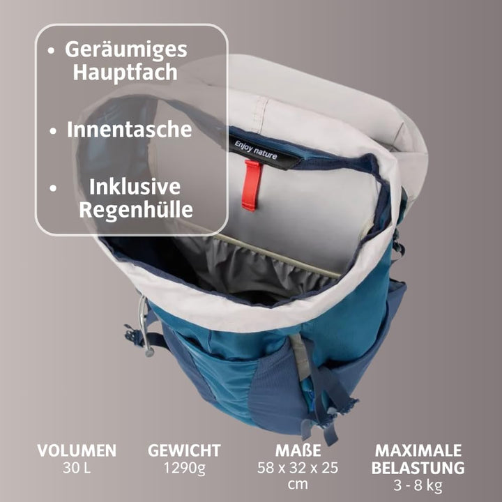 VAUDE Brenta 30 Wanderrucksack 30L mit ergonomischem Tragesystem, atmungsaktiver Rückwand, Trinksyst