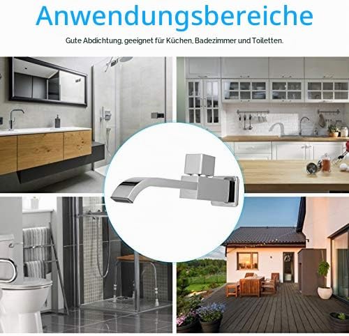 G1/2 Gewinde Wandarmatur Einzelkaltwasserfall Waschbecken Wasserhahn aus massivem Messing, Wandmonta