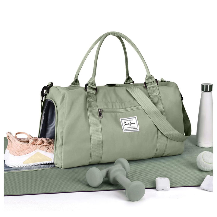 HYC00 Sport Duffel Bag Damen Handgepäck Sporttasche für Damen und Herren mit Nassfach &amp; Schuhfach, R