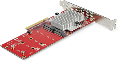 StarTech.com Dual M.2 PCIe SSD Adapter Karte - x8 / x16 Dual NVMe oder AHCI M.2 SSD zu PCI Express 3