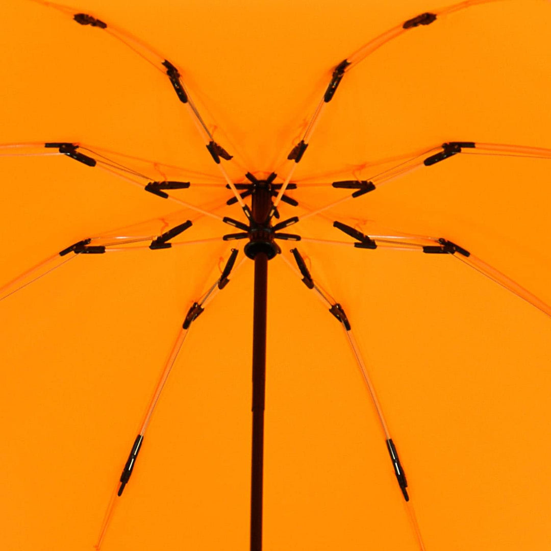 iX-brella Reverse umgekehrt öffnender Fiberglas-Taschenschirm mit farbigen Speichen - neon-orange, N