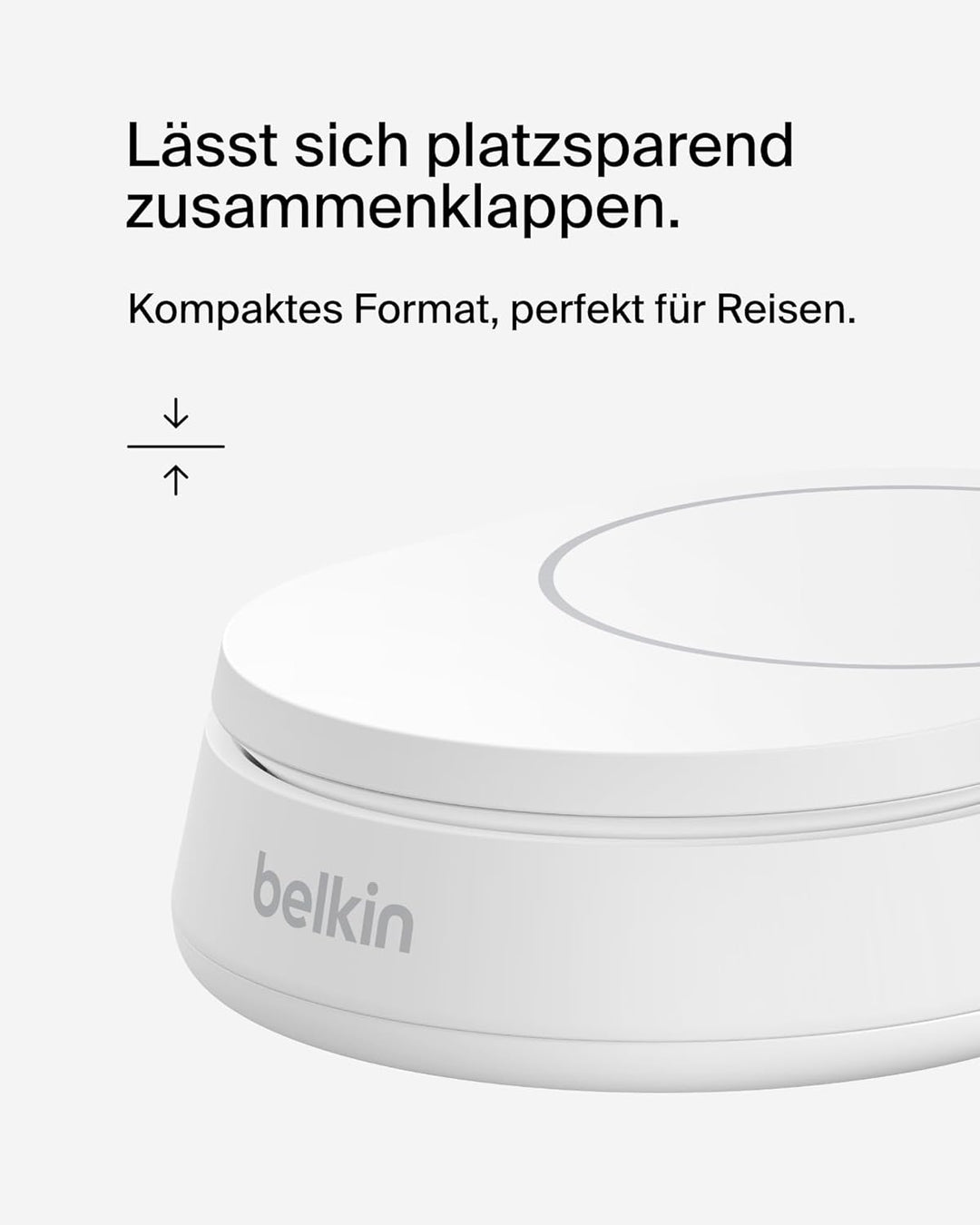 Belkin BoostCharge Pro induktive Ladestation 15W, Qi2-Ladegerät, kabelloses Ladegerät, kompatibel mi