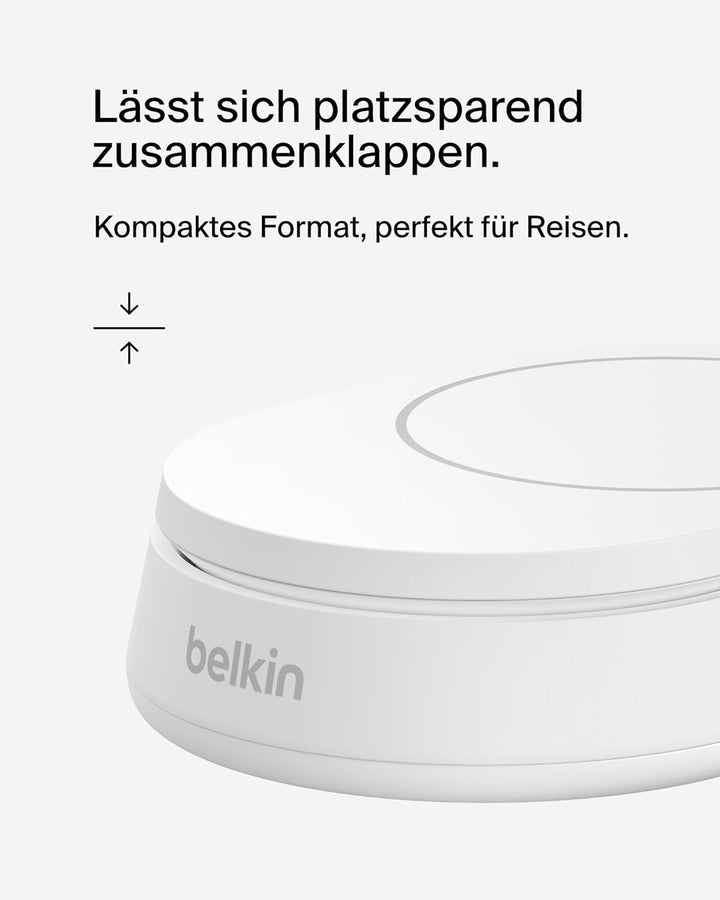 Belkin BoostCharge Pro induktive Ladestation 15W, Qi2-Ladegerät, kabelloses Ladegerät, kompatibel mi