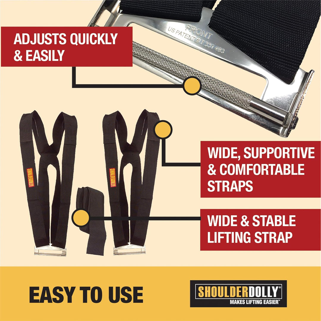SHOULDER DOLLY 2 Personen Tragegurt, Transportgurt, Hebegurt zum Ergonomischen und Eifachen Heben Vo