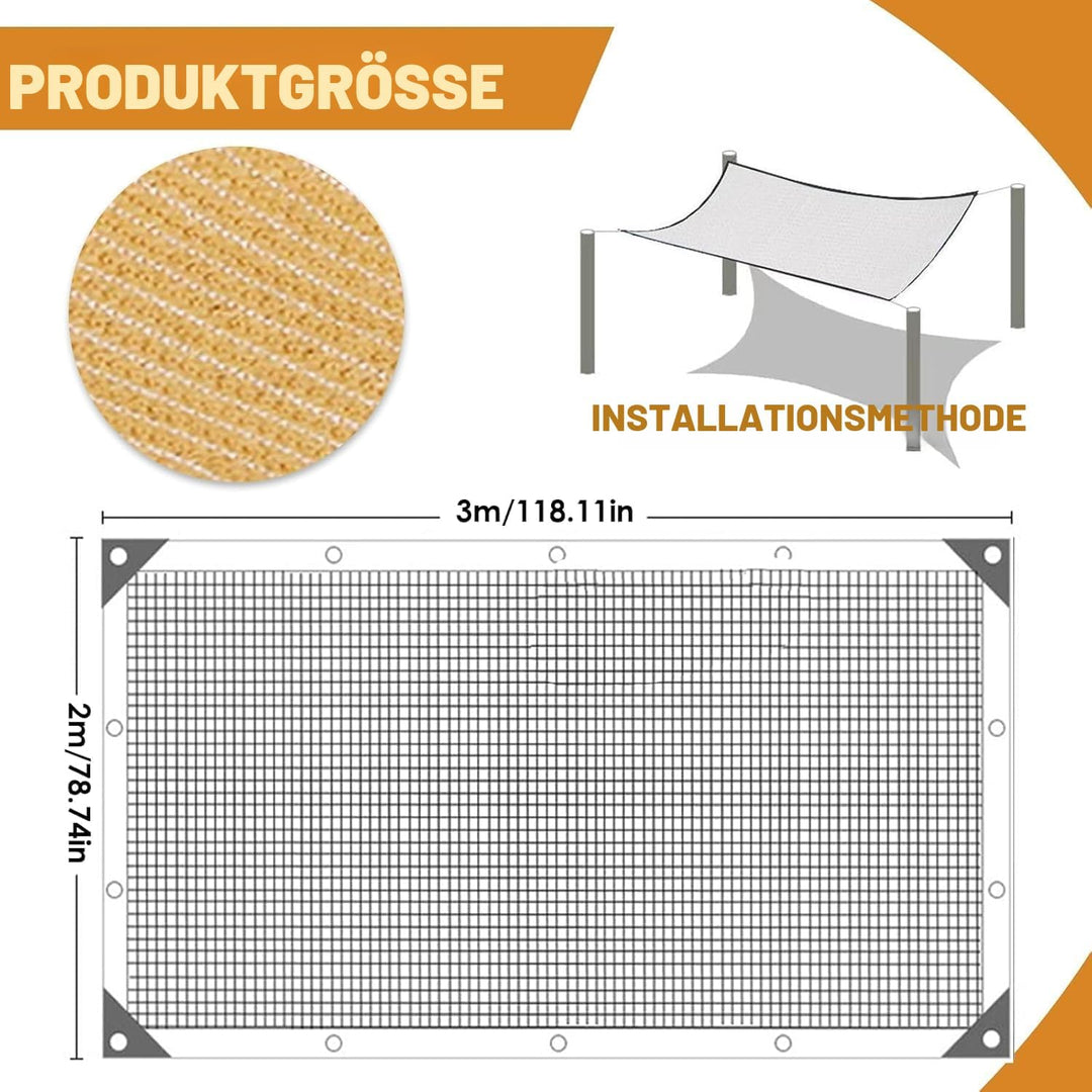Shade Nets Schattiernetz Mit ösen 2×3Meter Rechteckige Sonnensegel, Geeignet Zur Beschattung/Wärmeis