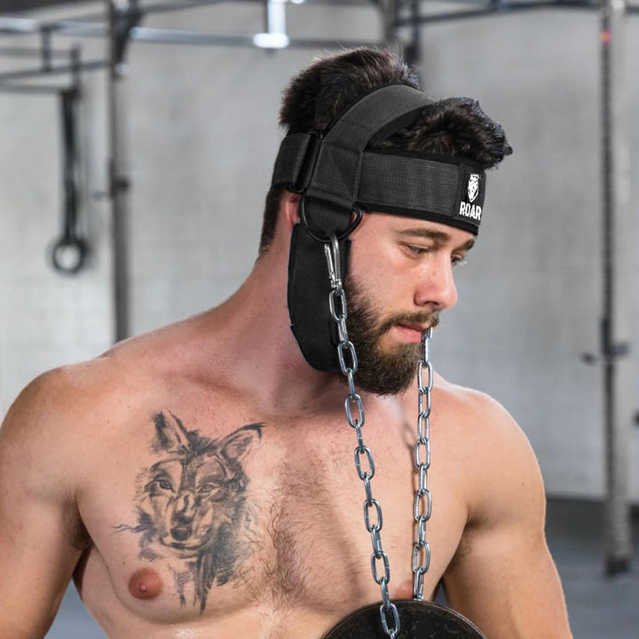 Roar® Halsgeschirr, Gewichtheber-Trainer, dicker Riemen, Hals für Workout-Entwicklung, Hut, Widersta
