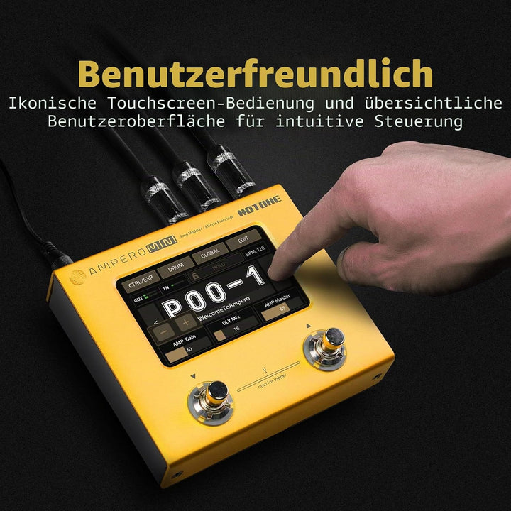 Hotone Gitarre Bass Multi-Effekte Prozessor Touchscreen Gitarre Bass Amp Modellierung IR Cabinets Si