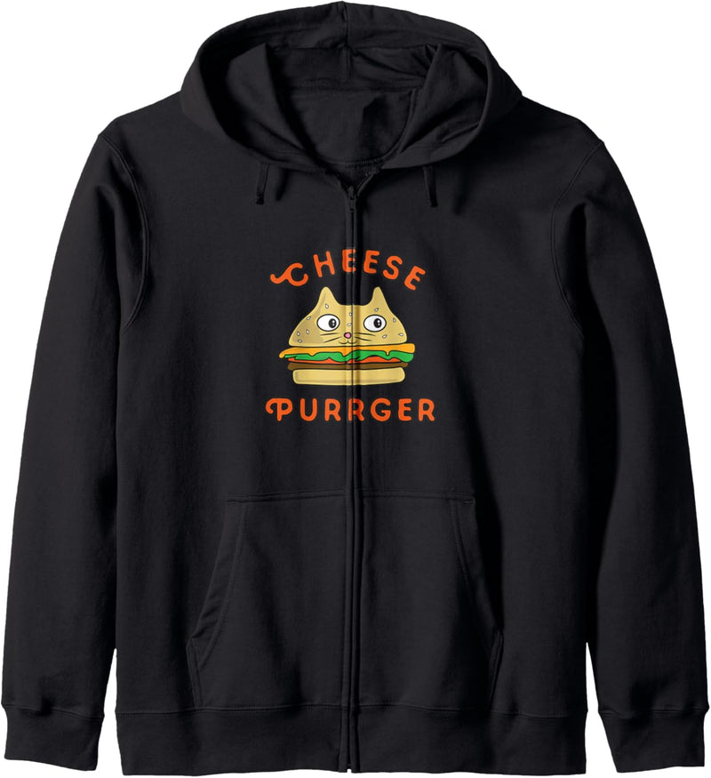 Cheeseburger Cat Purrburger Kitten Hamburger Burger Lover Kapuzenjacke