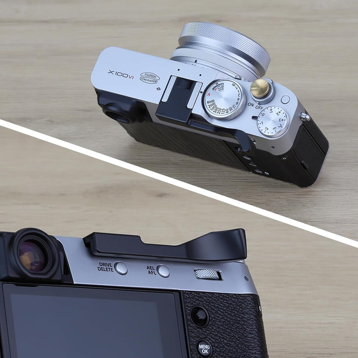 Daumen-Up-Griff aus Metall für Fujifilm X100VI Fujinon X100V Kamera-Zubehör Haoge THB-XVB, schwarzer