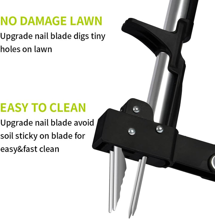 Gardtech aufstehen Unkrautstecher, 40-47 Zoll Unkrautabzieher mit langem Griff, Deluxe 4-Klauen-Unkr