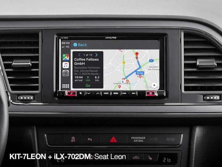 Alpine KIT-7LEON 7-Zoll Einbauset für Seat Leon ab 2013 2 DIN Installations-Set