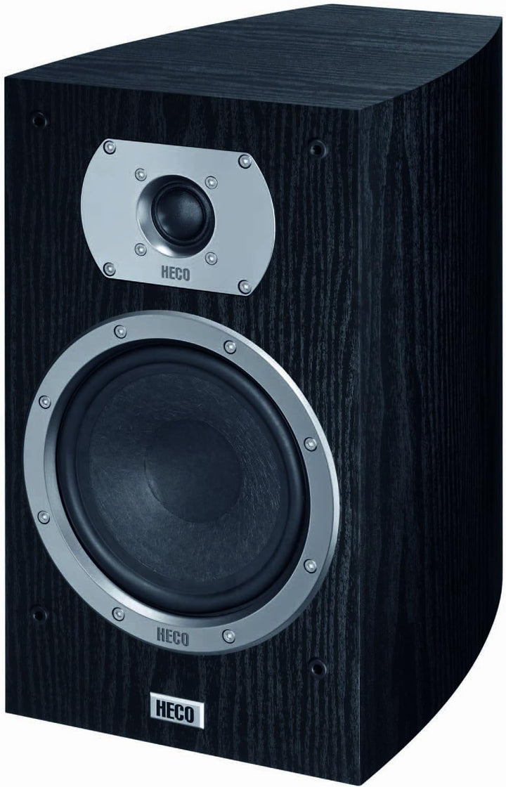 HECO Victa Prime 302 | 2 Wege Heimkino- und Stereo-Regallautsprecher | 1 Paar, Farbe:Schwarz Schwarz