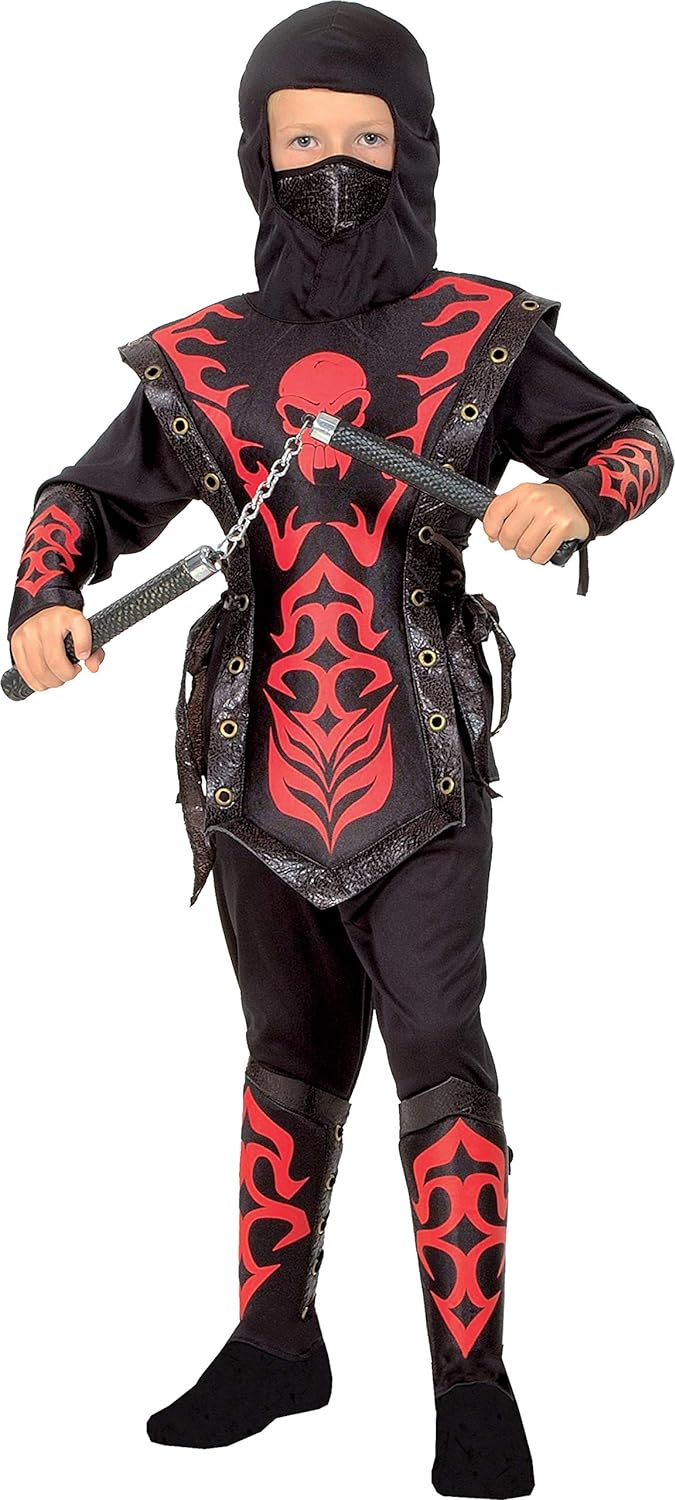 Ciao Totenkopf Ninja Kostüm Jungen (Grösse 9-11 Jahre)