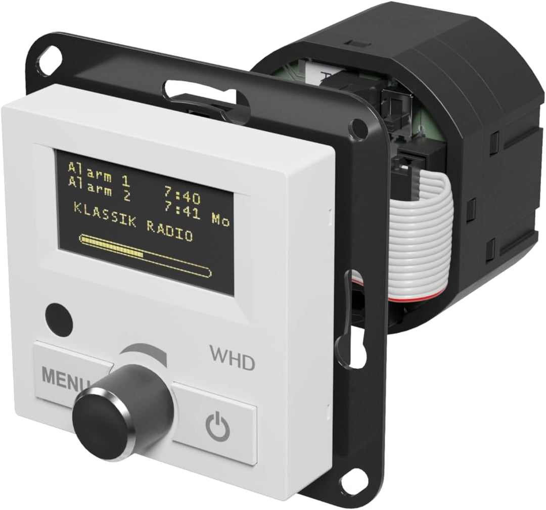 WHD DAB+ UP-Radio Set KEL 55 RC, Weiss - Unterputzradio inkl. KEL 55 Unterputz-Lautsprecher und Fern