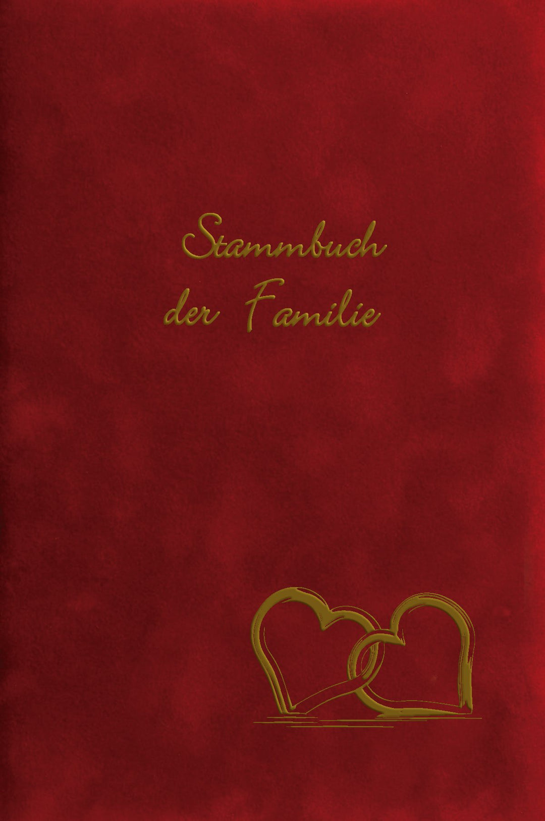 Stammbuch MAGRIT - rot, Velours, Goldprägung, Stammbuchformat A5