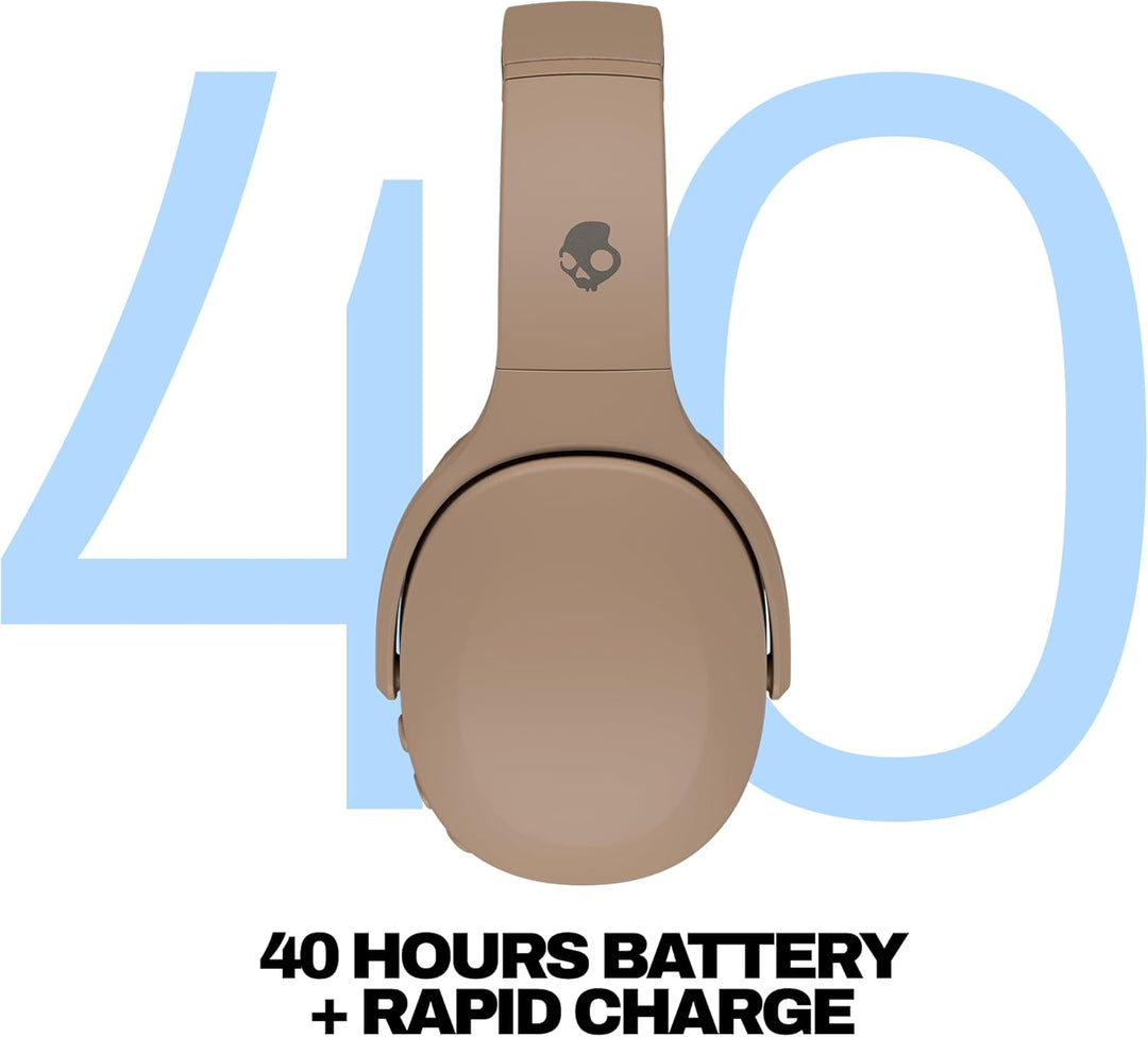 Skullcandy Crusher Evo Wireless Bluetooth Headphones with Multi-Sensory Bass, Noise Isolating Over-E