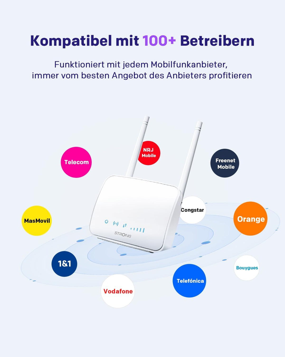 STRONG 4G-LTE-Router 350M - Mobilfunk-Router für stabile Hochgeschwindigkeits-Internetverbindung im