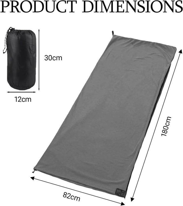 Hüttenschlafsack, Sommerschlafsack Tragbare Polar Fleece, Sleeping Bag für Camping, Wandern oder Mit