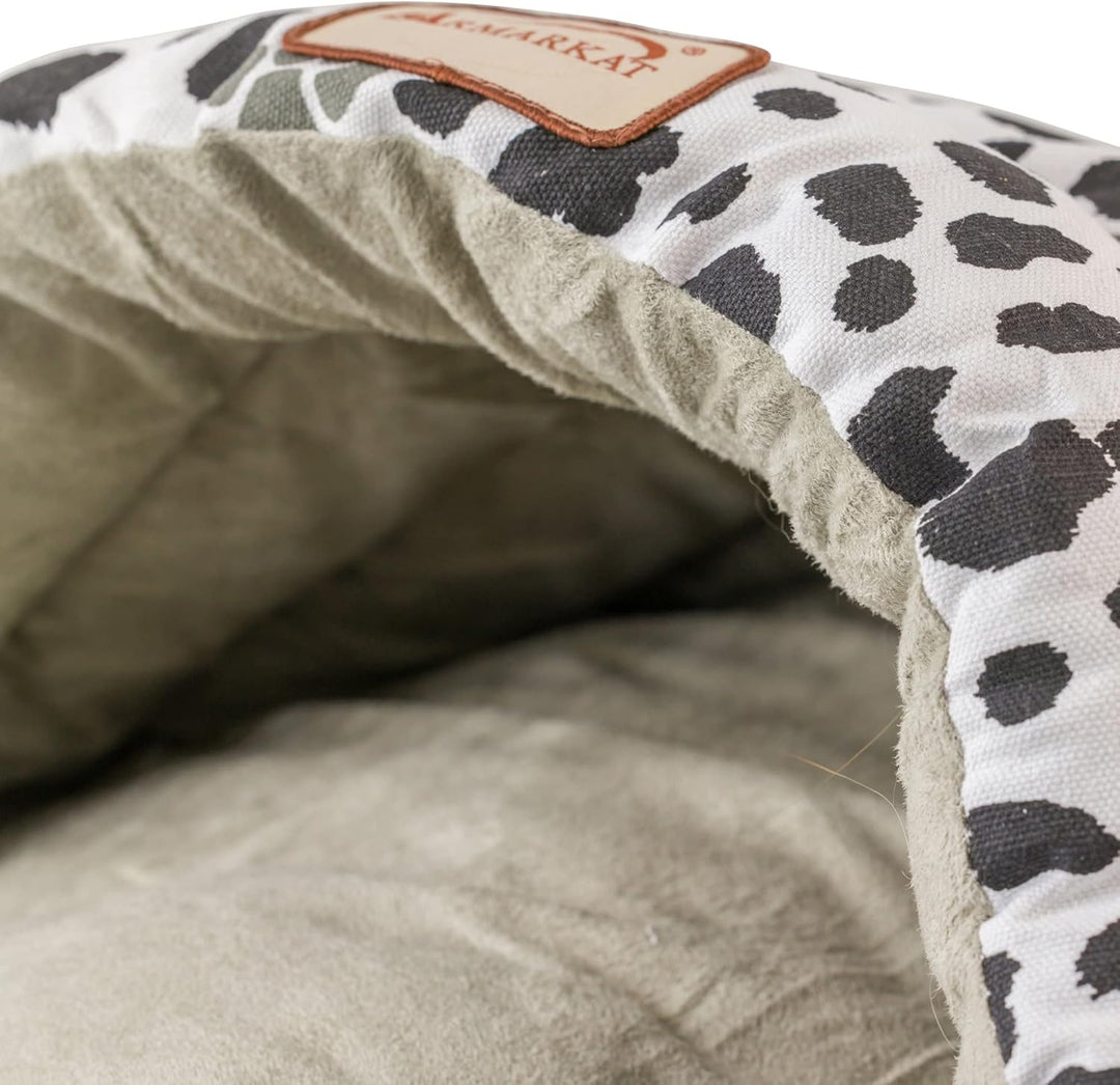 Armarkat Katzenbett mit Pfotenabdruck, 50,8 x 27,9 cm, Salbeigrün und Pfotenabdruck L 51 x B 28 x H
