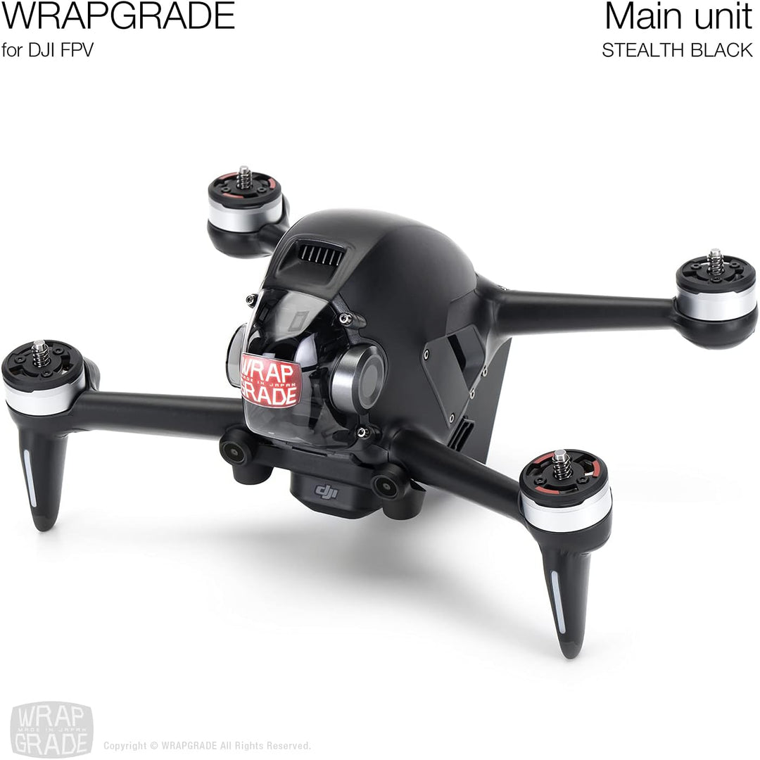WRAPGRADE Skin Kompatibel mit DJI FPV (Stealth Black)