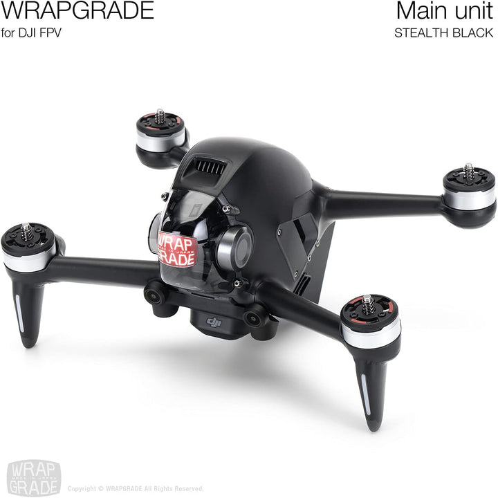 WRAPGRADE Skin Kompatibel mit DJI FPV (Stealth Black)
