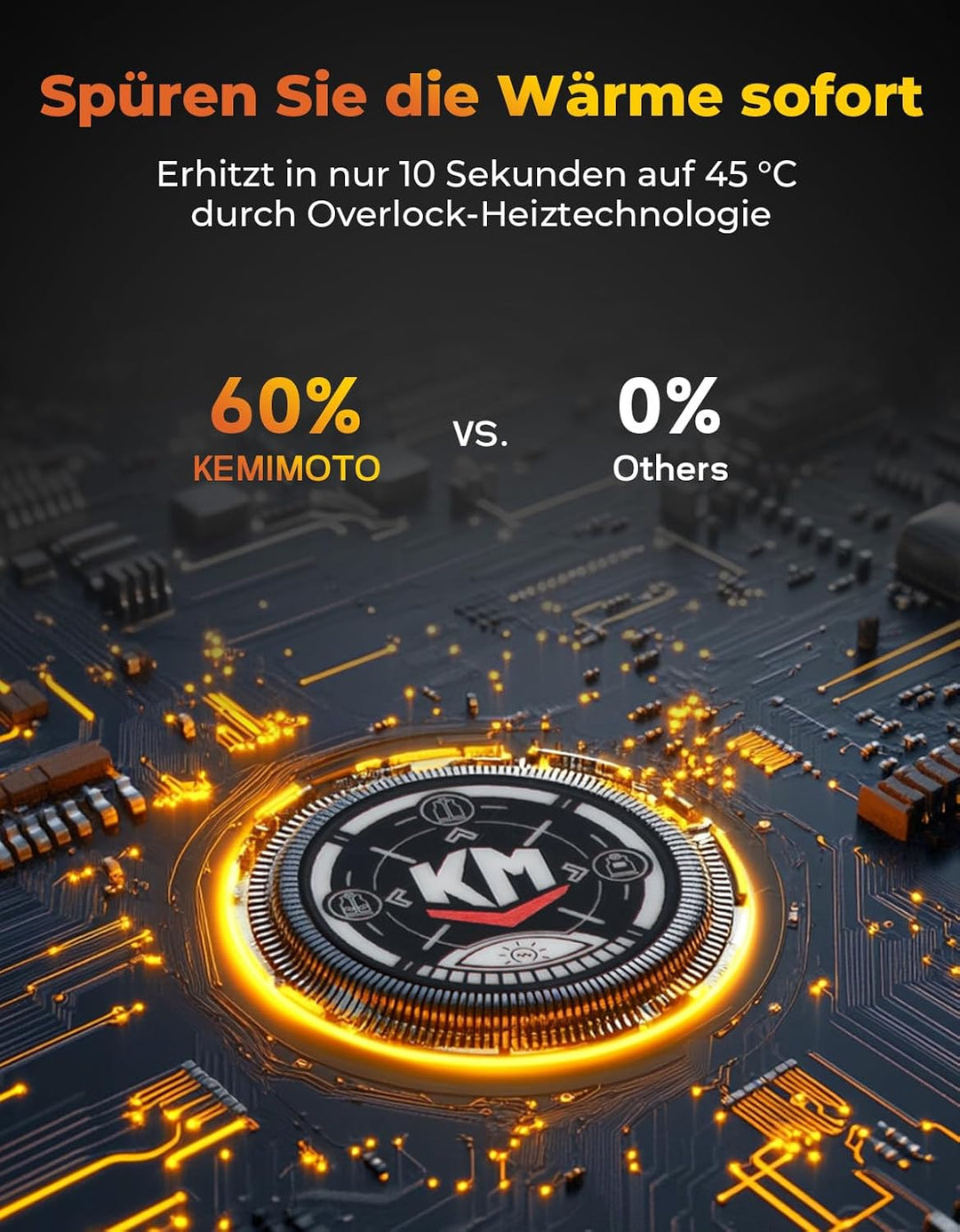 KEMIMOTO Beheizbare Weste Herren Damen, Beheizte Weste mit Handwärmfunktion, 5 Heizzone, Heizweste m