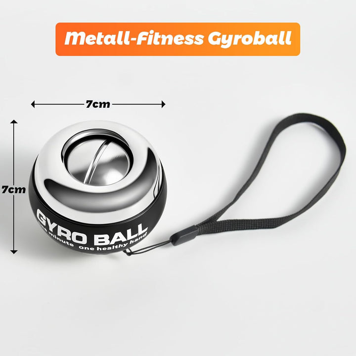Vollmetal Gyroball, Handgelenktrainer-Ball, Auto-Start, 5-stufiger Widerstands, Gyroskopischer Unter