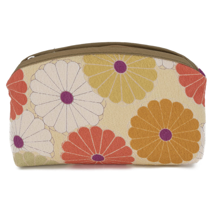 [ NOREN ] Japanische Schmale Kosmetiktasche (KIKKA - Gelb) Make Up Tasche Schminktasche/Polyesterkre