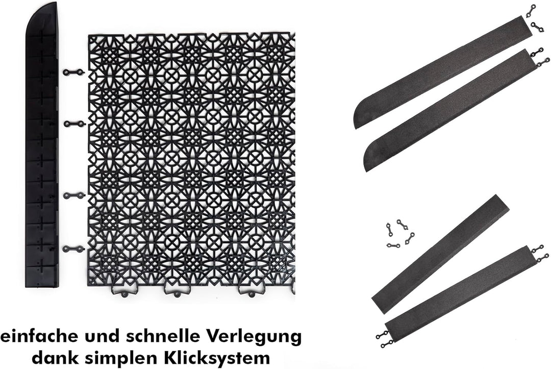andiamo Terra Sol Terassenfliesen Klicksystem - Kunststoffplatten Aussenbereich für Balkon - Terasse