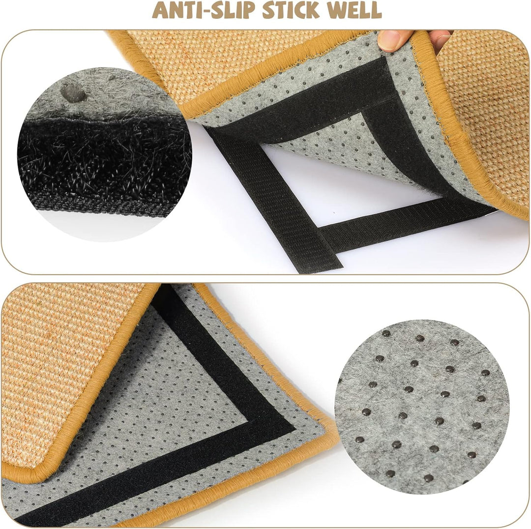 2 Kratzmatte Katze Wand Sisal Teppich, 60 x 40cm Katzen Kratzbrett Natürlich Katzenkratzbretter, Kat