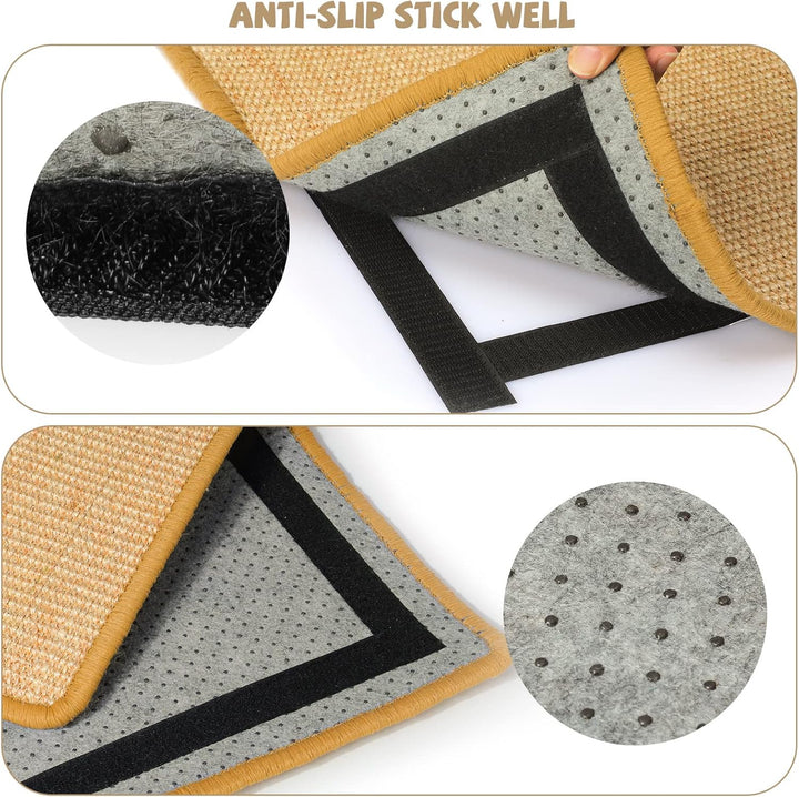 2 Kratzmatte Katze Wand Sisal Teppich, 60 x 40cm Katzen Kratzbrett Natürlich Katzenkratzbretter, Kat