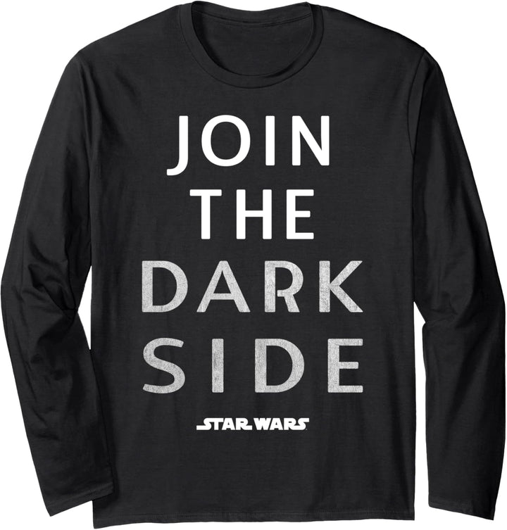 Star Wars Join The Dark Side Simple Text Langarmshirt
