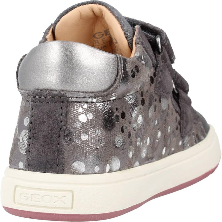 Geox Mädchen B Biglia Girl C Sneaker 24 EU Dk Grey Dk Silver, 24 EU Dk Grey Dk Silver