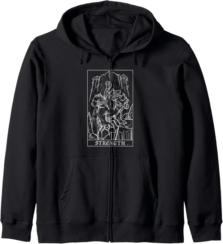 Stärke Tarotkarte Griechische Mythologie Halloween Cerberus Hexe Kapuzenjacke