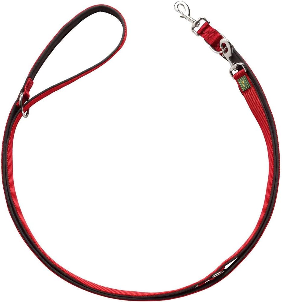 HUNTER NEOPREN Verstellbare Hundeführleine, 2,0 x 200 cm, rot/schwarz 2,0 x 200 cm rot/schwarz, 2,0