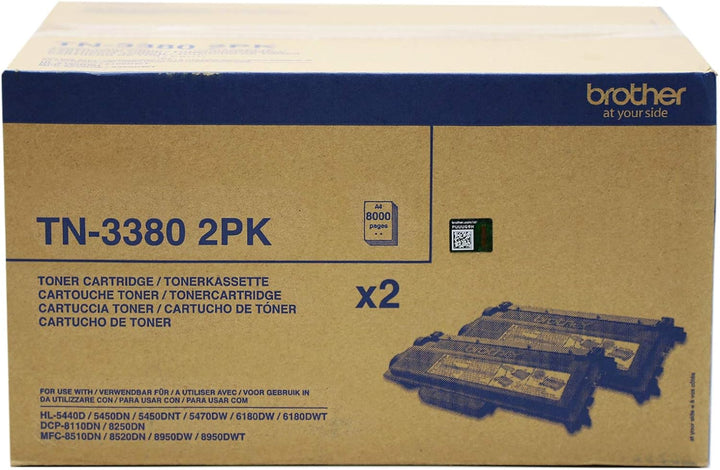Brother TN3380TWIN Toner 8.000 Seiten 2 STueck, BA70981, Schwarz