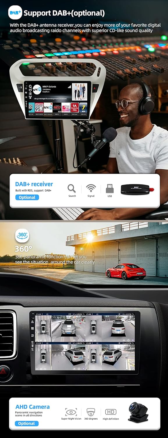 JOYX Android 13 Autoradio Passt für Peugeot 301/Citroen C-Elysee (2012-2018) - [4G+64G] - Eingebaut