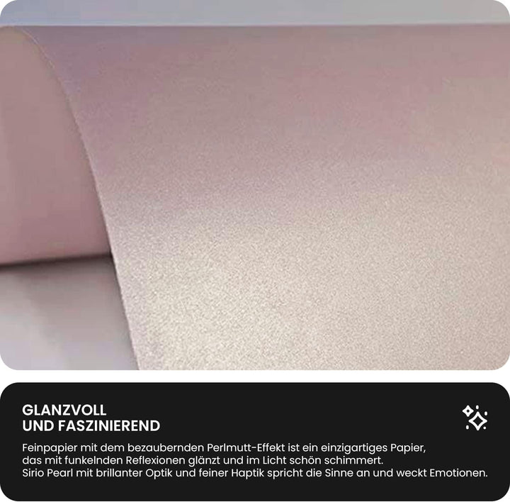 Netuno 100 Blatt Bastelpapier Perlmutt Rosa DIN A5 14,8 x 21 cm 125g Sirio Pearl Misty Rose Feinpapi