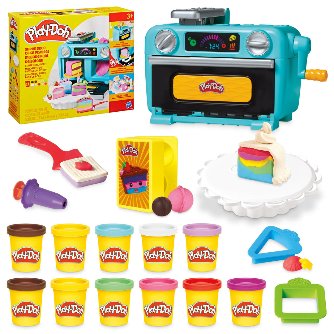 Play-Doh Bunte Konditorei mit Spielzeug-Ofen, Werkzeugen, Accessoires und 11 Dosen Knetmasse zum For