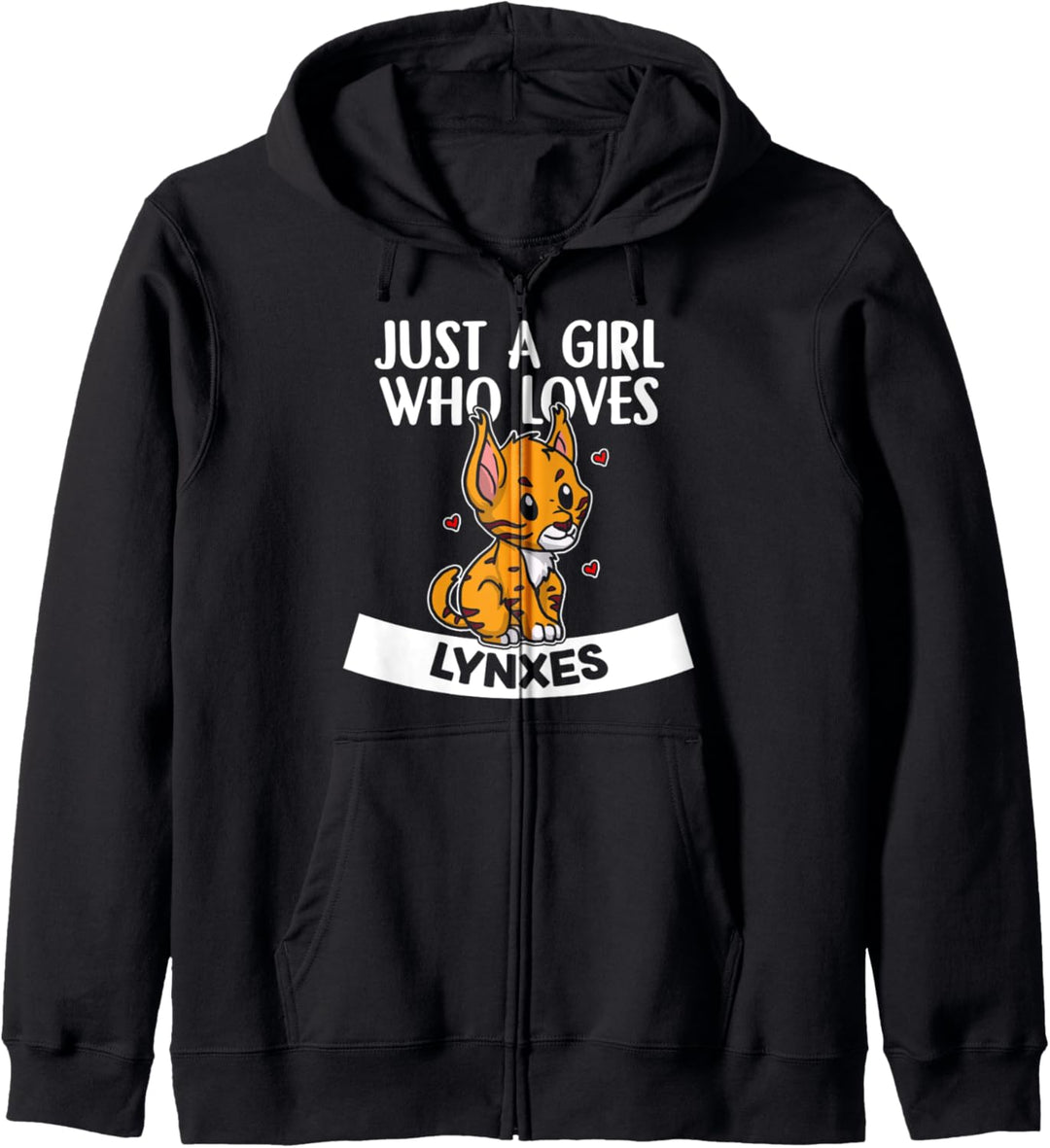 Just A Girl Who Loves Lynxes Lustiges Luchs Kostüm Kapuzenjacke