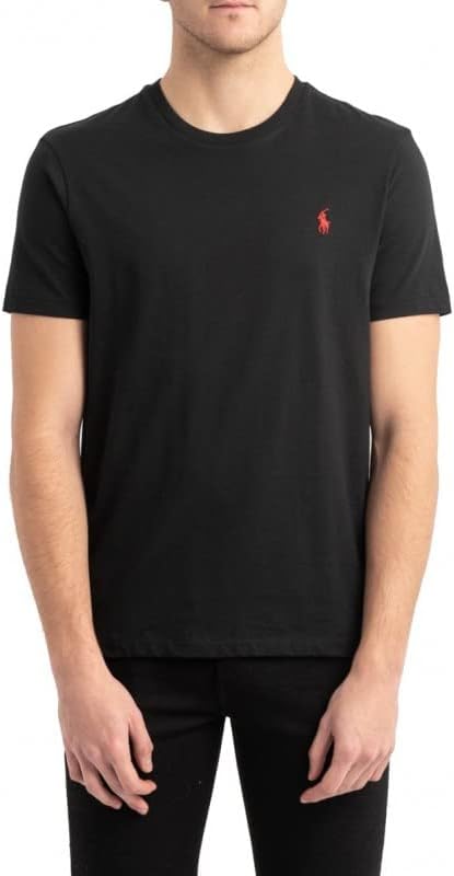 Polo Ralph Lauren Mens Crew Neck Big Pony T-Shirt M Schwarz (Rl Black A0060), M Schwarz (Rl Black A0