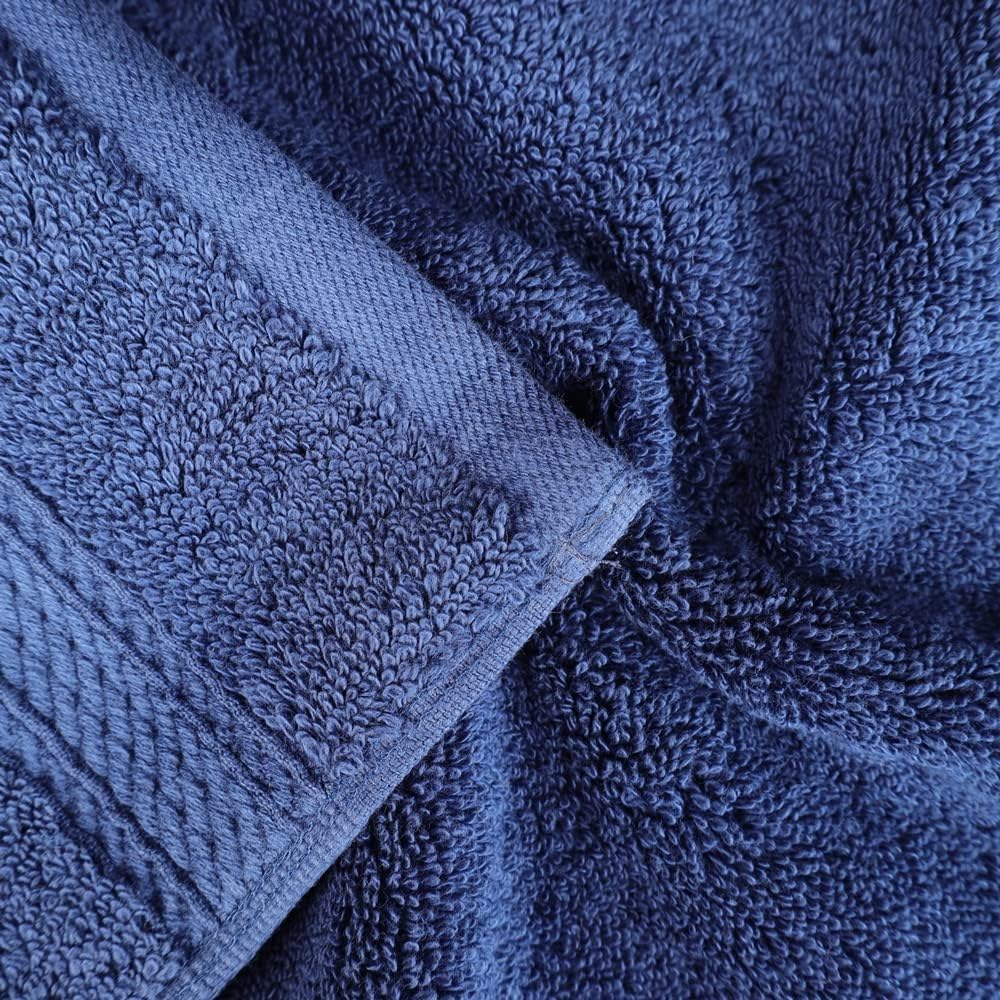 Superior Handtuch-Set aus massiver ägyptischer Baumwolle, 6-teilig Face Towel 6-Pack Marineblau, Fac