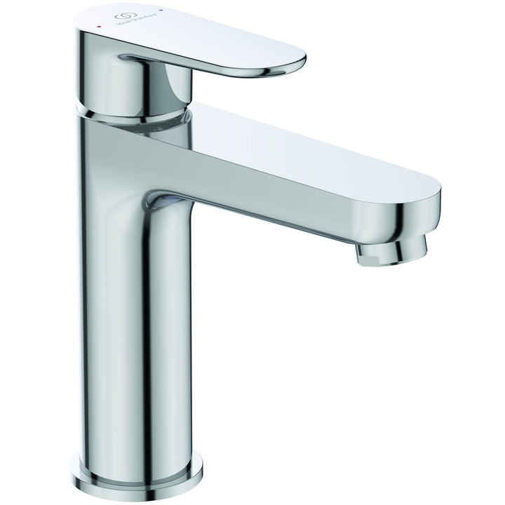 Ideal Standard Tyria Mischbatterie für Badezimmer, Chrom, mit Ablaufgarnitur, Metall, BC159AA, Chrom