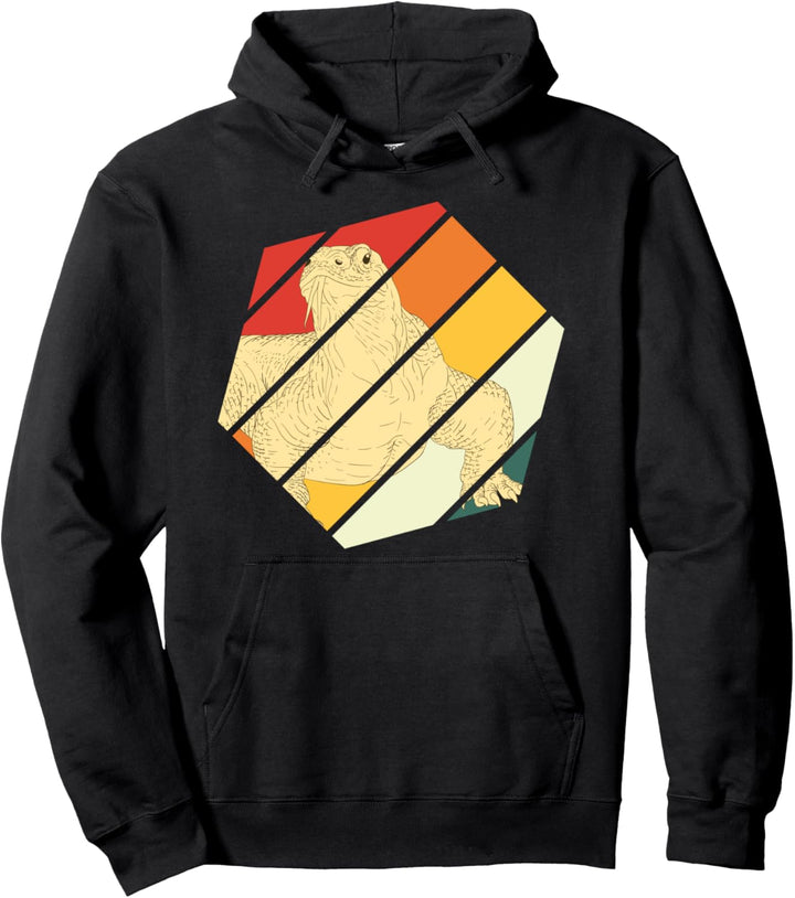 Indonesien Waran Reptil Tropische Echse Retro Komodowaran Pullover Hoodie