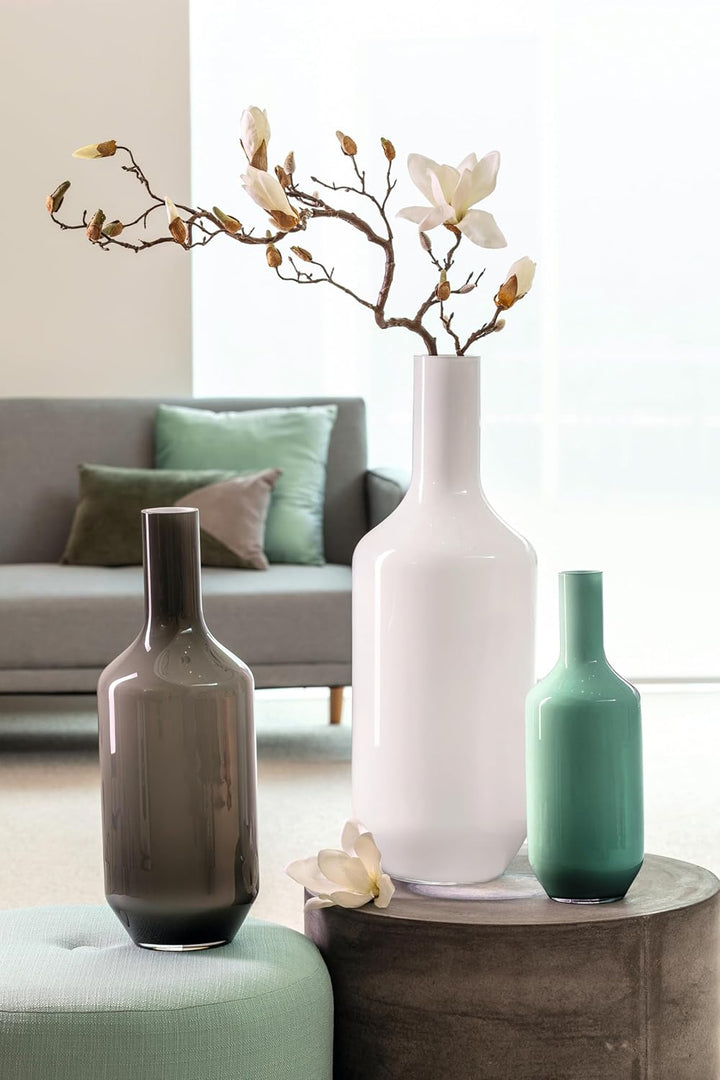 LEONARDO HOME Vase MILANO 041580, Glas, Weiss Weiss 64 cm, Weiss 64 cm