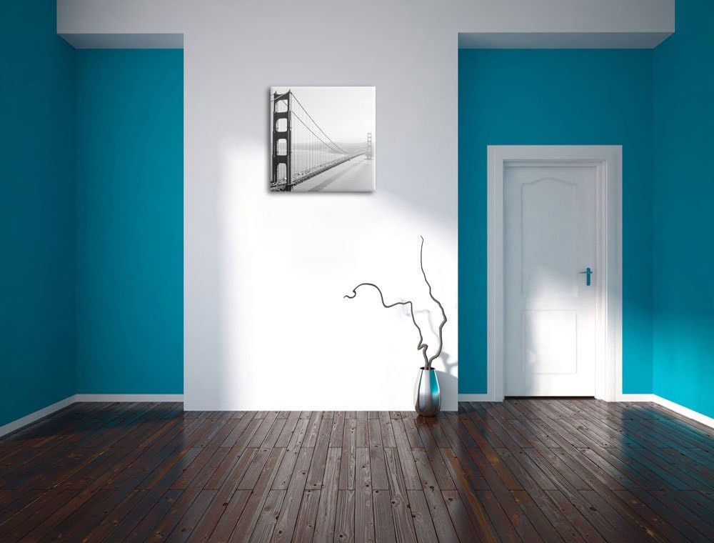 Pixxprint Golden Gate Bridge San Francisco als Leinwandbild/Grösse: 70x70 cm/Wandbild/Kunstdruck/fer