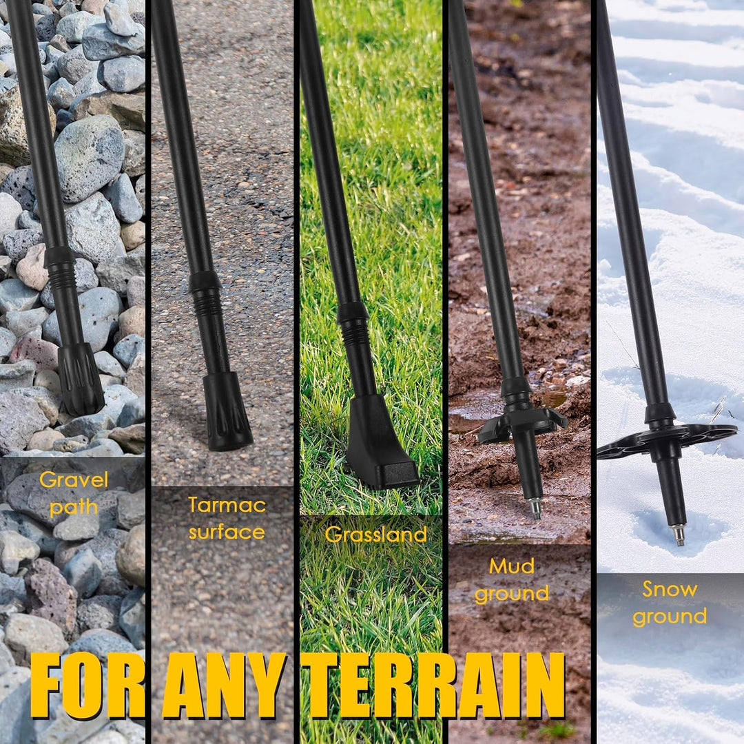 MAILLARD Wanderstöcke Faltbar 7075 Aluminium, Nordic Walking Stöcke Verstellbar 115-135cm, Trekkings